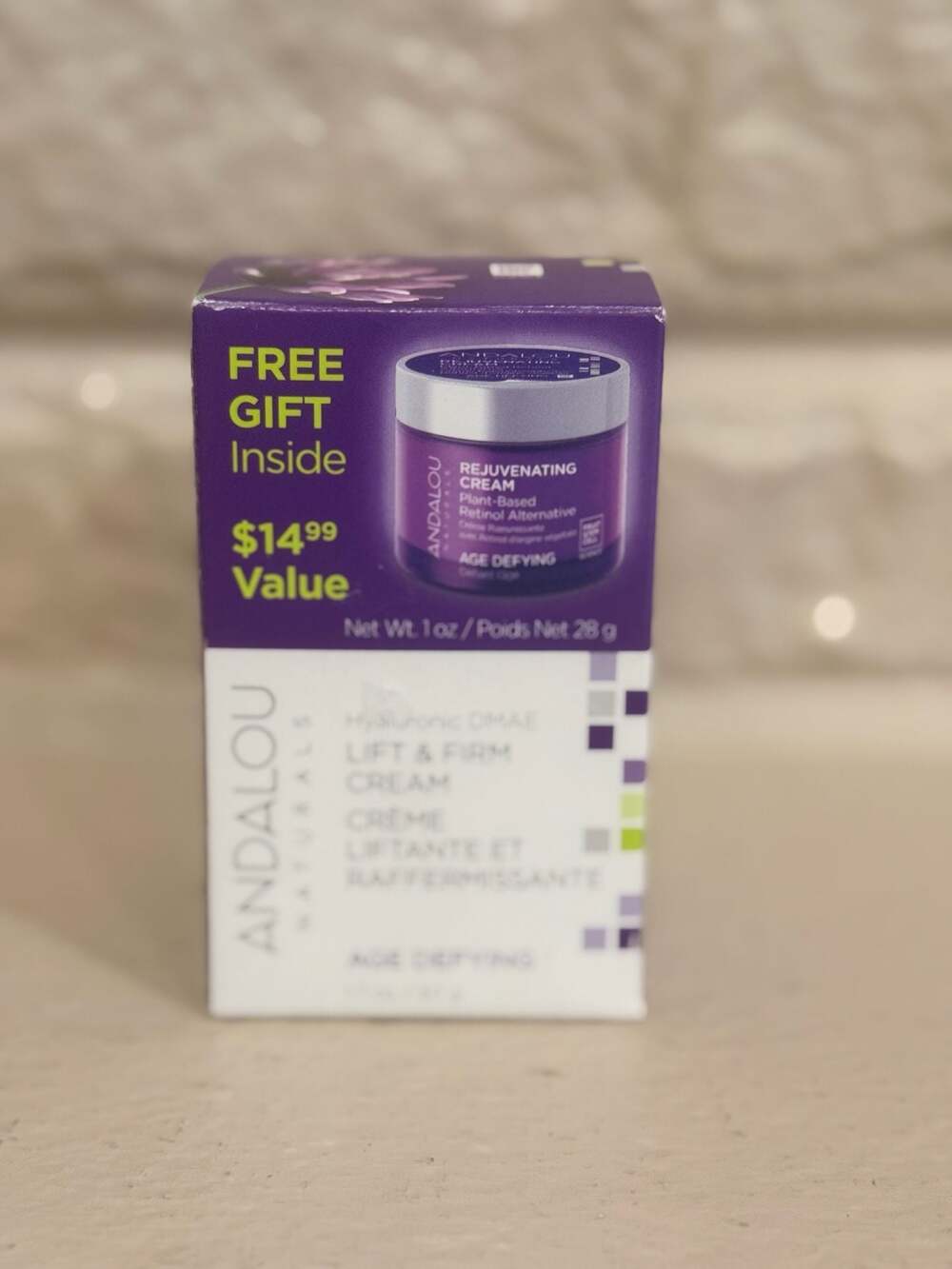 Andalou Naturals Age Defying Lift & Firm Cream & Rejuvenating Cream Value Pack
